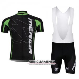 Abbigliamento Merida 2014 Manica Corta E Pantaloncino Con Bretelle Nero E Verde