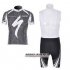 Abbigliamento Specialized 2014 Manica Corta E Pantaloncino Con Bretelle Bianco E Grigio