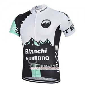 Abbigliamento Bianchi 2015 Manica Corta E Pantaloncino Con Bretelle Nero E Bianco