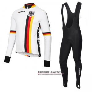 Abbigliamento Belgio 2018 Manica Lunga e Calzamaglia Con Bretelle Bianco