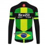Abbigliamento Brasile 2020 Manica Lunga e Calzamaglia Con Bretelle Nero Verde
