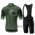 Abbigliamento Castelli Ruota 2019 Manica Corta e Pantaloncino Con Bretelle Nero Verde