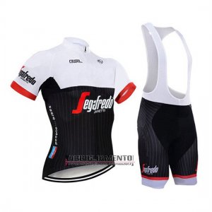 Abbigliamento Segafredo Zanetti 2020 Manica Corta e Pantaloncino Con Bretelle Bianco Nero