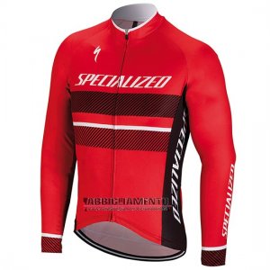 Abbigliamento Specialized 2018 Manica Lunga E Pantaloncino Con Bretelle Rosso