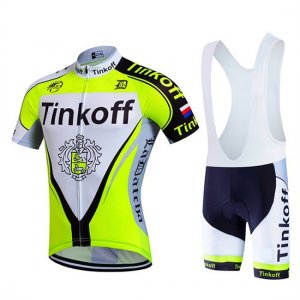 Abbigliamento Tinkoff 2017 Manica Corta e Pantaloncino Con Bretelle aceso verde