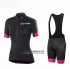 Donne Abbigliamento Cervelo 2019 Manica Corta e Pantaloncino Con Bretelle Nero Rosa