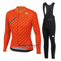 Donne Abbigliamento Sportful 2020 Manica Lunga e Calzamaglia Con Bretelle Arancione Grigio