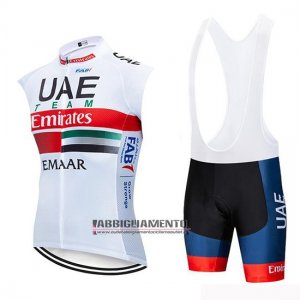 Gilet Antivento Uae 2019 Bianco Bianco Rosso