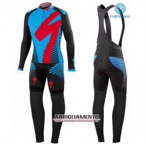 Abbigliamento Specialized 2016 Manica Lunga E Calzamaglia Con Bretelle Nero E Blu