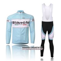 Abbigliamento Bianchi 2011 Manica Lunga E Calza Abbigliamento Con Bretelle Bianco E Celeste