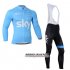 Abbigliamento Sky 2014 Manica Lunga E Calza Abbigliamento Con Bretelle Celeste