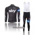 Abbigliamento Sky 2014 Manica Lunga E Calza Abbigliamento Con Bretelle Nero