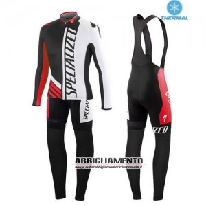 Abbigliamento Specialized 2015 Manica Lunga E Calza Abbigliamento Con Bretelle Nero E Bianco