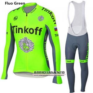 Abbigliamento SaxoBank 2016 Manica Lunga E Calza Abbigliamento Con Bretelle Verde