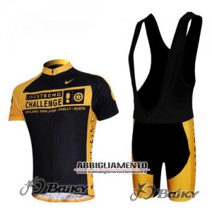 Abbigliamento LiveStrong 2010 Manica Corta E Pantaloncino Con Bretelle Nero E Giallo