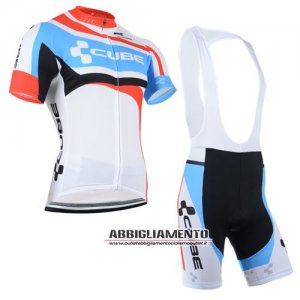 Abbigliamento Cube 2014 Manica Corta E Pantaloncino Con Bretelle Bianco E Celeste