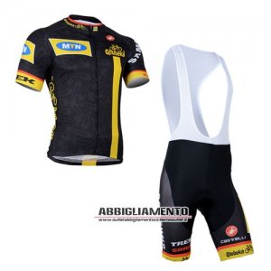 Abbigliamento MTN 2014 Manica Corta E Pantaloncino Con Bretelle Nero E Giallo