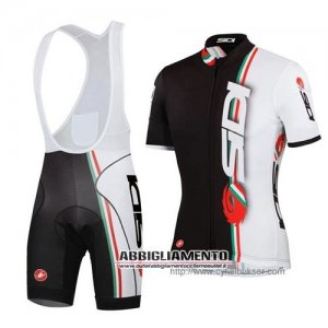 Abbigliamento Sidi 2014 Manica Corta E Pantaloncino Con Bretelle Nero E Bianco