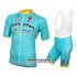 Abbigliamento Astana 2016 Manica Corta E Pantaloncino Con Bretelle Celeste E Giallo