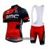 Abbigliamento Bmc 2016 Manica Corta E Pantaloncino Con Bretelle Rosso E Nero