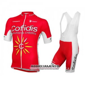 Abbigliamento Cofidis manica 2016 corta E Pantaloncino Rosso E Bianco