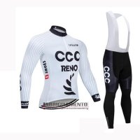 Abbigliamento CCC 2019 Manica Lunga e Calzamaglia Con Bretelle Bianco