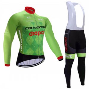 Abbigliamento Cannondale Drapac 2017 Manica Lunga e Pantaloncino Con Bretelle verde