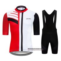 Abbigliamento Le Col 2020 Manica Corta e Pantaloncino Con Bretelle Nero Bianco Rosso