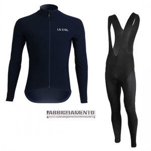 Abbigliamento Lecol 2019 Manica Lunga e Calzamaglia Con Bretelle Blu