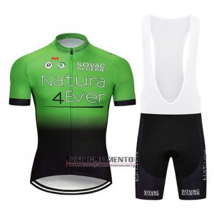 Abbigliamento Natura 4 Ever 2019 Manica Corta e Pantaloncino Con Bretelle Verde Nero