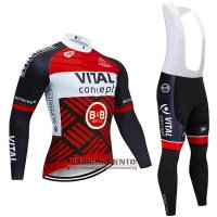 Abbigliamento Vital Concept 2019 Manica Lunga e Calzamaglia Con Bretelle Rosso Bianco Nero