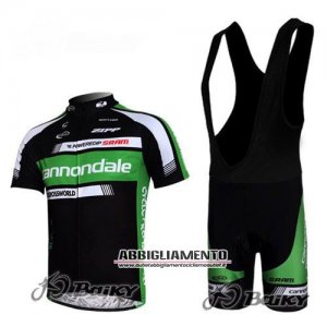 Abbigliamento Cannondale Garmin 2011 Manica Corta E Pantaloncino Con Bretelle Nero E Verde