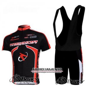 Abbigliamento Merida 2012 Manica Corta E Pantaloncino Con Bretelle Nero E Rosso