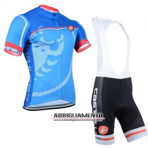 Abbigliamento Castelli 2014 Manica Corta E Pantaloncino Con Bretelle Blu