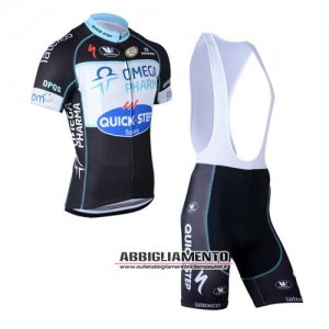 Abbigliamento Etixx Quickstep 2014 Manica Corta E Pantaloncino Con Bretelle Nero E Bianco