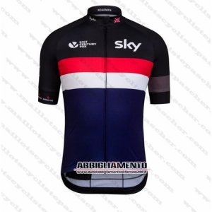 Abbigliamento Sky 2016 Manica Corta E Pantaloncino Con Bretelle Nero E Rosso