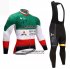 Abbigliamento Astana Campione Italia 2018 Manica Lunga e Calzamaglia Con Bretelle Verde