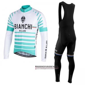 Abbigliamento Bianchi Milano Nalles Manica Lunga Azzurro Bianco