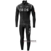 Abbigliamento INEOS 2020 Manica Lunga e Calzamaglia Con Bretelle Nero Grigio