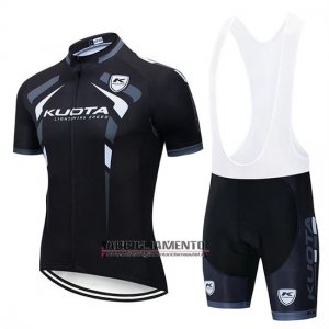 Abbigliamento Kuota 2019 Manica Corta e Pantaloncino Con Bretelle Nero Bianco