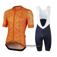 Abbigliamento Le Col 2020 Manica Corta e Pantaloncino Con Bretelle Arancione