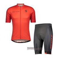 Abbigliamento Scott Manica Corta e Pantaloncino Con Bretelle 2021 Rosso(1)