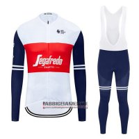 Abbigliamento Segafredo Zanetti 2020 Manica Lunga e Calzamaglia Con Bretelle Bianco Rosso