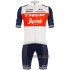 Abbigliamento Trek Segafredo 2020 Manica Corta e Pantaloncino Con Bretelle Bianco Scuro Blu