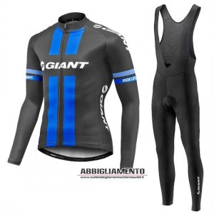 Abbigliamento Giant 2016 Manica Lunga E Calzamaglia Con Bretelle Nero E Blu