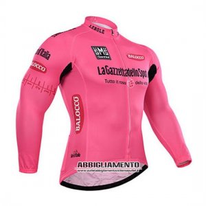 Abbigliamento Giro d\'Italia 2015 Manica Lunga E Calza Abbigliamento Con Bretelle rosa