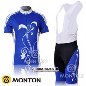 Donne Abbigliamento Monton 2011 Manica Corta E Pantaloncino Con Bretelle Blu E Bianco