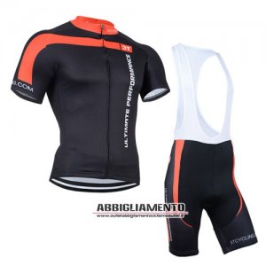 Abbigliamento Castelli 2014 Manica Corta E Pantaloncino Con Bretelle Nero E Arancione