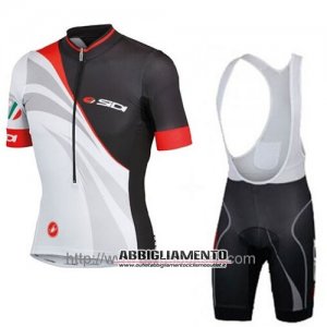 Abbigliamento Sidi 2014 Manica Corta E Pantaloncino Con Bretelle Nero E Bianco