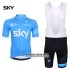 Abbigliamento Sky 2014 Manica Corta E Pantaloncino Con Bretelle Celeste